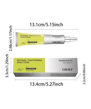 Retinal firming agent pores wrinkles and Fine Lines 0.1% Retina and 1% Panthenol Firming Skin Retinol Essence Accelerating Skin Renewal Non Irritating 15ml (2 Packs) - Buy Online on GoSupps.com