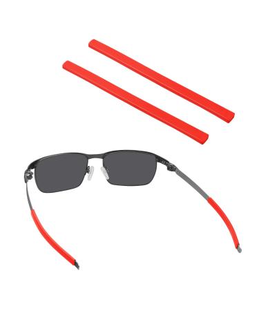 BlazerBuck Replacement Ear Socks for Oakley Tincup OX3184 / Tincup 0.5 OX5099 Glasses Red