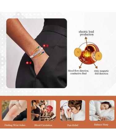 KSJEHW 3-Piece Lymphatic Drainage Magnetic Bracelet Set | Ultral Strength Titanstahl Jewelry for Women | Copper Magnetic Rings & Breath Chain for Relief | Perfect Gift in Silver - Buy Online on GoSupps.com