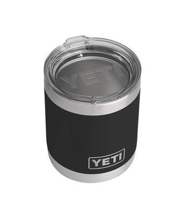 YETI Rambler 10 oz Lowball, Vacuum Insulated, Stainless Steel with Standard Lid Black