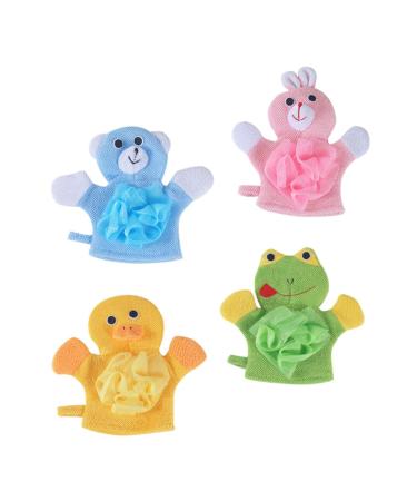Ipetboom 12 Pcs Cartoon Shower Gloves Massage Gloves Bath Toys for Kids Supple Shower Glove Kids Bath Sponge Foam Body Wash Body Wash Mitts Geoboard Composite Cotton Cute Child Bath Ball 22x14cmx3pcs As Shownx3pcs