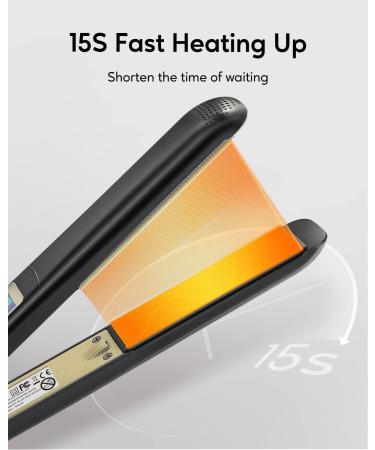 Wavytalk Pro Titanium Flat Iron 2 In 1 Hair Straightener and Curling iron 170 -450 Faster Heating Up Convenient Hair Tools with Dual Voltage LCD Display Matt Black - Buy Online on GoSupps.com
