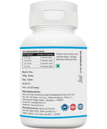 Activin Coenzyme Q10 Supplement for Dogs and Cats Cardiovascular Support 100 Capsules - Buy Online on GoSupps.com