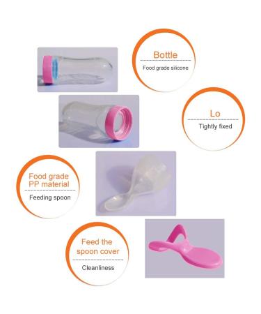 Baby Food Feeder Fresh Food - 2 Pack Fruit Feeder Pacifier Set | Silicone Pacifiers & Dispensing Spoon | Teether Feeding Set for Babies - Pink - Buy Online on GoSupps.com