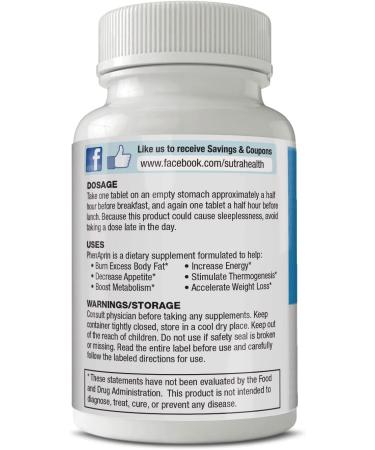 PhenAprin Diet Pills - Appetite Suppressant for Weight Loss & Energy Boost - Optimal Fat Burner Supplement for Metabolism - Promotes Mood & Brain Function - Buy Online on GoSupps.com