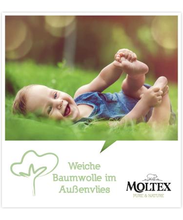 Buy Moltex Pure & Nature Eco Diapers Size 3 Midi - 132 Organic Diapers (4-10 kg) | Monthly Box | Eco-Friendly Shipping Worldwide - Buy Online on GoSupps.com