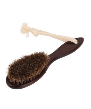 Men's hair brush beard brush beard stiff bristles wooden handle retro style rope strap widespread men