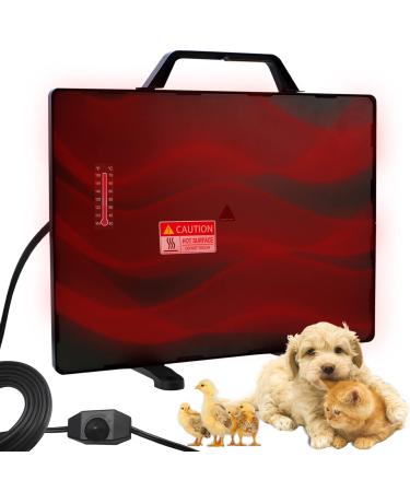 MQ Chicken Coop Heater, 140W Heat Plate for Chicks, Cats, Dogs, Rabbits, Compact Panel Heater with Thermometer Sticker for Pet House and Under Desk