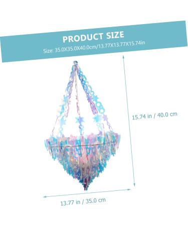 ABOOFAN 1pc Chandelier Household Decor Christmas Party Supplies Neon Color Scene Decor Hanging Accessories Silver 35x35x40cm - Buy Online on GoSupps.com