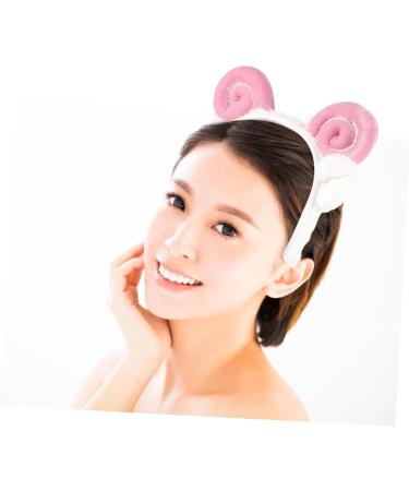 MUSISALY Headdress Head Bands Headbands Dress for Zoo Animal Headband Sheep Hair Band Christmas Head Bopper Hair Accessories for Spa Headband Wool Hat Man Fluffy 25.00X20.00X2.00CM Pink - Buy Online on GoSupps.com
