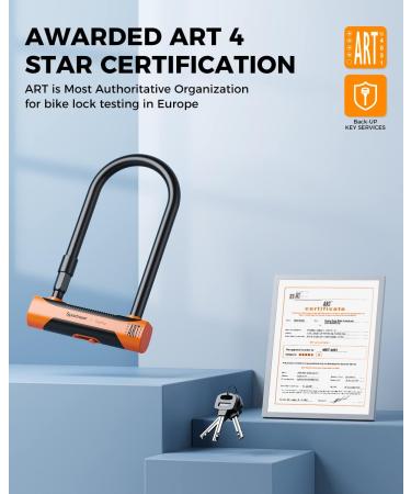 Sportneer Bike U Lock and Cable Set - Heavy Duty Anti Theft Bicycle U-Locks with 18mm Shackle - Includes 6 Ft Security Cable, Mounting Bracket, and Keys - Ideal for Road, Mountain, and Folding Bikes - Buy Online on GoSupps.com