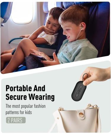 Kids Ear Plugs for Ear Pressure Relief - Soft Reusable Noise Reduction for Flying - 2 Pairs Essential Kids Travel Gear | Jolly Jots - Buy Online on GoSupps.com