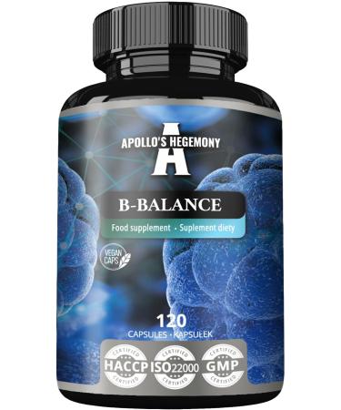 APOLLO'S HEGEMONY B-Balance 120 Vegan Capsules - Vitamin B Complex Contains Vitamins B1 B2 B6 B12 Folate and More - 4 Months Supply - Supports Overall Health Capsule 120 Count (Pack of 1)