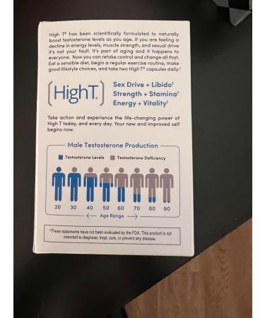 High T - Original Natural Testosterone Booster 60ct | Boost Energy & Performance | Fast International Shipping - Buy Online on GoSupps.com