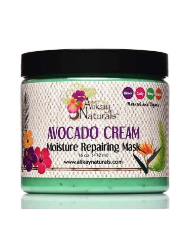 Alikay Naturals Avocado Moisture Cream Hair Mask | 8 oz | With Beta-Carotene, Vitamins B, C, E, and Healthy Fats - Buy Online on GoSupps.com