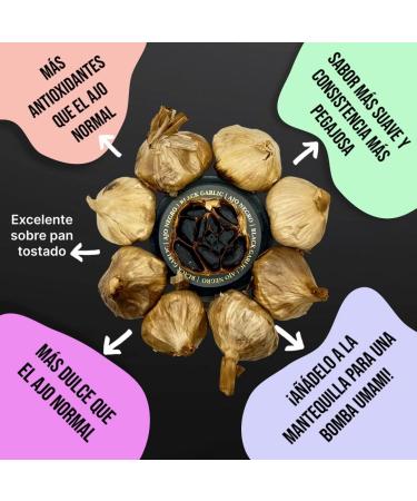 Da Vida Natural Peeled black garlic/Ajo pelado "Fermented and aged in the USA" - Buy Online on GoSupps.com