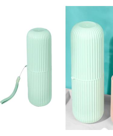 Portable Travel Toothbrush Cup & Case - Multifunctional Toothpaste Holder for Family Travel | Ample Capacity | Green - Buy Online on GoSupps.com