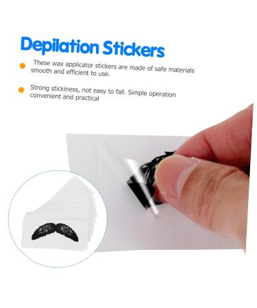 FOMIYES 60 STK Mustache & Nose Wax Strips - Hair Removal Kit with Applicator - Black Waxing Bears for Men - Buy Online on GoSupps.com