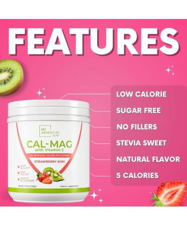 Calcium Magnesium Powder Supplement - Magnesium Calcium Carbonate Powder for Strong Bones - Natural Magnesium Powder for Sleep Quality - Magnesium Citrate Powder (Strawberry Kiwi 30 Servings) Strawberry Kiwi 7.41 Ounce (Pac  - Buy Online on GoSupps.com