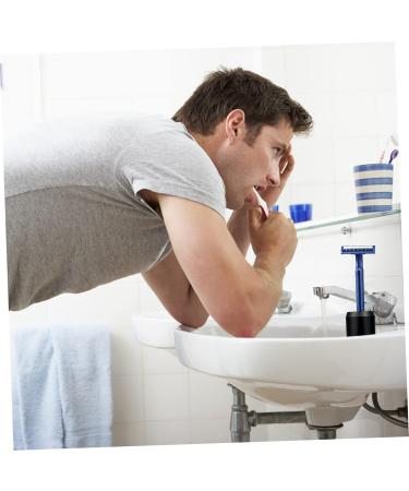 Minkissy Metal Razor Holder & Toothbrush Stand - Practical Mini Shaver Base for Bathroom - 1 Piece 3.8x3.3cm Black - International Shipping Available - Buy Online on GoSupps.com
