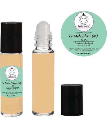 ZEKA PARFUMERIE Compare to Aroma Compatible with Le Male Elixir by JPG for Men Fragrance Body Oil on 1/3 oz (9.86ml) Travel Size Roll-On Botlle - Buy Online on GoSupps.com