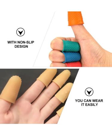 Beaupretty 20pcs Silicone Finger Cots - Wear-Resistant Finger Sleeves & Protectors for Guitar - Assorted Colors - 2.4x1.9cm - Buy Online on GoSupps.com