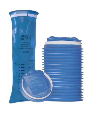 HCS Vomit Bags Disposable - 24 Blue Emesis Bags Medical Grade - 40 FL OZ with Plastic Ring - Easy Close - Barf Bags Disposable Car Sickness Taxi at Home Travel - Portable Puke Bags Leak Proof - Buy Online on GoSupps.com