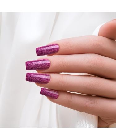 KISS False Nails Kit - Dreamdust Gel Sculpted Nails | Long-Lasting Square Shape with Glitter | Stick & Glue Included | Shop Trendy Glue-On Nails Worldwide - Buy Online on GoSupps.com