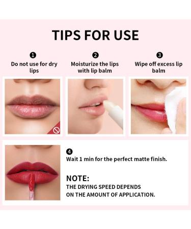 Oulac Matte Liquid Red Lipstick for Women - Long Lasting Deep Red Lip Gloss | Waterproof, Non-Stick Cup, Vegan & Cruelty-Free - M01 Kiss Me Now - Buy Online on GoSupps.com