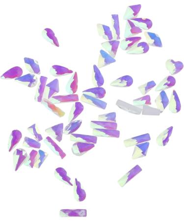 FEIlei 50Pcs Mixed Glass Crystal Hybrid Diamond Rhinestones Nail Art Decorations Drop Rhombus Flatback Stones 3D Gems - Buy Online on GoSupps.com