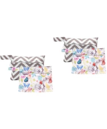 Lurrose 4 pieces of storage bag zipper Practical sanitary holder practical tampon holder waterproof and breathable TPU waterproof bag multifunction Miss different colors x 2 pieces 18x14cmx2pcs