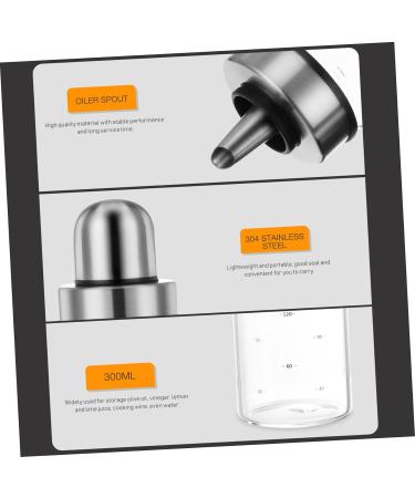 OUNONA 3 Pcs Lecythus Dispenser Cooking Oil Syrup Bottles Olive Oil Cruet Olive Oil Pour Bottle Glass Oil Eggs Baskets Ceramic Ketchup Bottle Sauce Jar Household Stainless Steel Honey 6X20CMx3pcs As Shownx3pcs - Buy Online on GoSupps.com