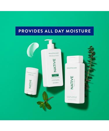 Native Body Lotion - Plant-Based Moisturizers for Men & Women | Eucalyptus & Mint | Restores Dry Skin | 16.5 fl oz - Buy Online on GoSupps.com