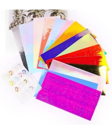 Self-Adhesive Decals Manicure Holographic Nail Sticker Ice Cube Aurora Mix Styles(set 04) - Buy Online on GoSupps.com