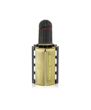 VIKINGS BLADE Adjustable Double Edge Safety Razor - The Emperor MEIJI | Solid Brass | Short & Fat Handle | Butterfly Twist-To-Open | Eco Friendly | Luxury Case - Smooth, Close, Clean Shaving - Buy Online on GoSupps.com