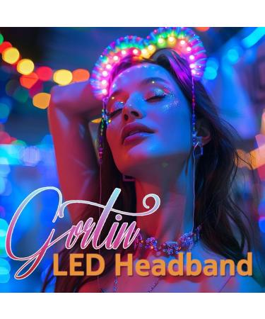 GORTIN Light Up Star Headband LED Glow Headbands Rave Party Costume Hair Band Hair Accessories for Women and Girls - Buy Online on GoSupps.com