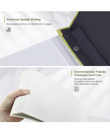 Popotop Large Self Adhesive Photo Album | DIY Scrapbook for Mom & Family | 40 Pages Picture Book with Pen and Board | 11.5 x 10.6 inches | Matcha Green - Buy Online on GoSupps.com