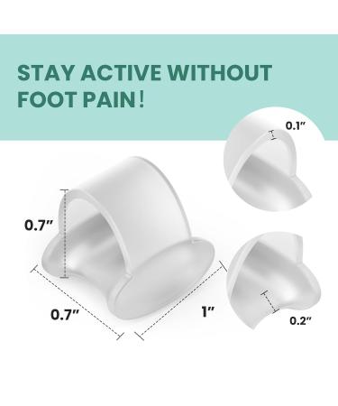 Welnove Gel Toe Separator 12 Pack - Pinky Toe Spacers with Aloe Vera Extract - Bunion Corrector and Cushions for Pressure Relief - Buy Online on GoSupps.com