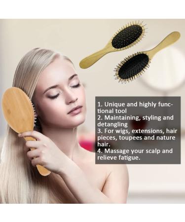 Professional Wood Handle Wig Brush Set for Synthetic Wigs - WB-1 Middle - Buy Online on GoSupps.com
