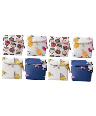 Gleavi makeup pocket 2 sentences 4 pcs pack with ladies bandage bags for women tie from the desel towel diaper pocket period pad pocket wet pockets cotton travel cosmetic bag mini