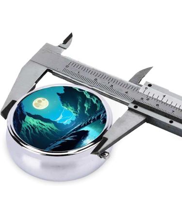 Water Moon Caveround Pill Box | 3 Compartment Portable Pill Organizer for Purse & Travel - International Shipping Available - Buy Online on GoSupps.com