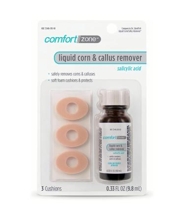 Comfort Zone Maximum Strength Liquid Corn & Callus Remover Treatment with Salicylic Acid, 0.33 Oz, 4 Piece Set - Buy Online on GoSupps.com
