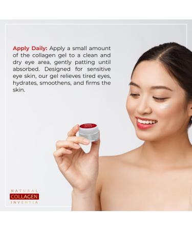 Natural Collages Inventia Collagen Serum for Eyes - Anti-Wrinkle & Dark Circle Care with Vitamins A & E | 15ml Eye Cream for Hydration & Regeneration - Buy Online on GoSupps.com