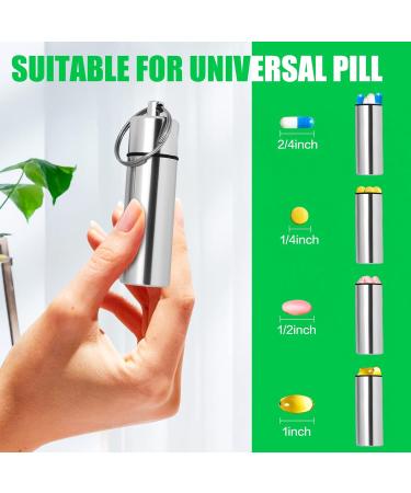 Small Portable Pill Box Keychain - Waterproof & Lightweight 3 Pack | Mini Metal Pill Case for Travel & Camping - Perfect for Outdoor Use - Buy Online on GoSupps.com