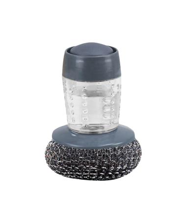 Fovolat Dish Scrubber with Soap Dispenser Dish Scrubber Brush - Multifunctional Household Cleaning Tool Steel Wool Pads for Dishes Pot Pan Scrubbing