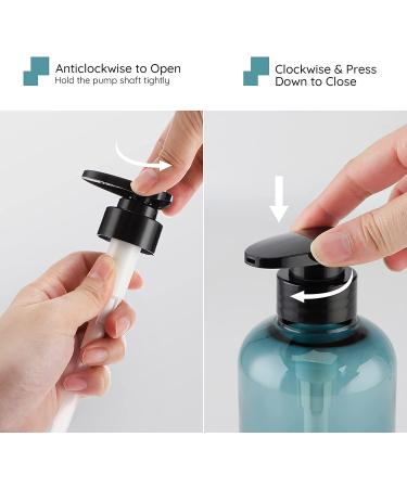 Segbeauty 16oz Shampoo Bottles with Pump - 3 Pack Reusable Shower Dispenser Set - Blue - Ideal for Shampoo, Conditioner, Body Wash - 500ml - Buy Online on GoSupps.com