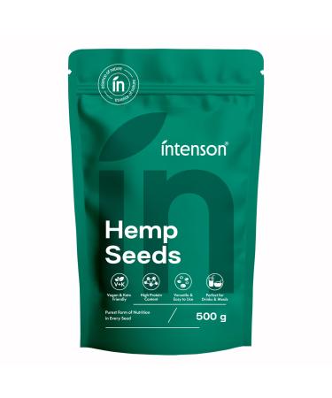 Intenson Graines de Chanvre D cortiqu es 500 g Riches en Prot ines et Acides Gras Om ga V ganes et Compatibles Keto Naturellement Sans Gluten Sans Additifs