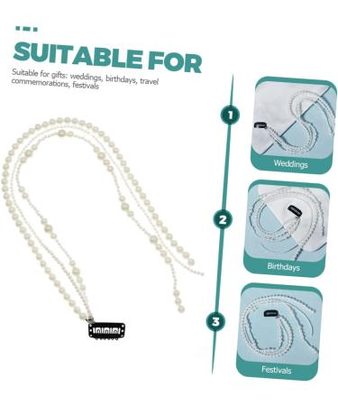 FRCOLOR Pearl Plate Hair Accessories Wedding Hair Accessories Multi Strand Hair Crystal Hair Womens Hair Clips Hair Chains Pearl Clips Wild Bride Pearl (plastic) White Ponytail - Buy Online on GoSupps.com