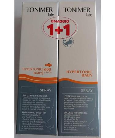 Tonimer Hypertonic Baby 600 Spray with hypoallergenic solution 100 ml + Hypertonic solution Baby free