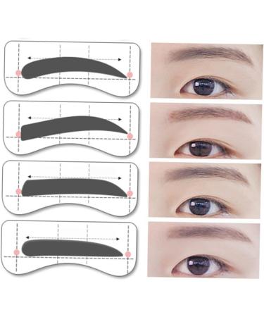 FOMIYES 64 Pairs 8 Eyebrow Shaping Tools Kits Molds Eyebrow Card Eyebrow Stickers Conjoined Eyebrow Powder - Buy Online on GoSupps.com